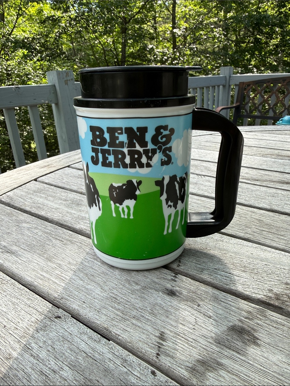 Ben & Jerry’s Vintage Coffee Thermos Mug 1990’s / Y2K RARE